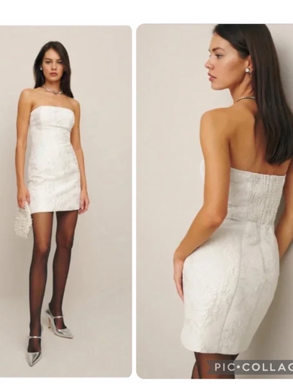 Reformation Gabby Strapless Mini Dress In White New With Tags!